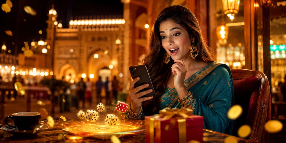 Indian woman registering on mobile for online casino and sportsbook